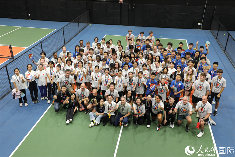 1、8月31日，中美青少年匹克球友谊赛活动在美国马里兰州蒙哥马利郡举行。 人民网记者 李志伟摄