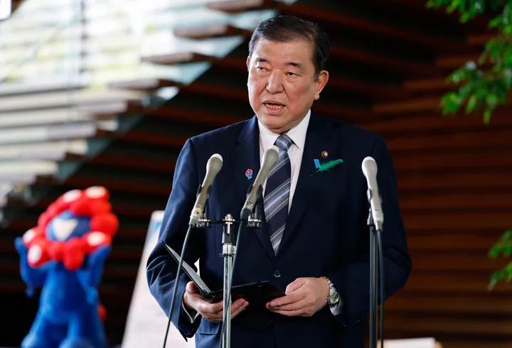资料图片:日本首相石破茂(外媒)