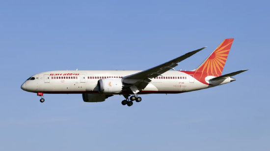 一架印度航空的波音 787-8 梦想客机