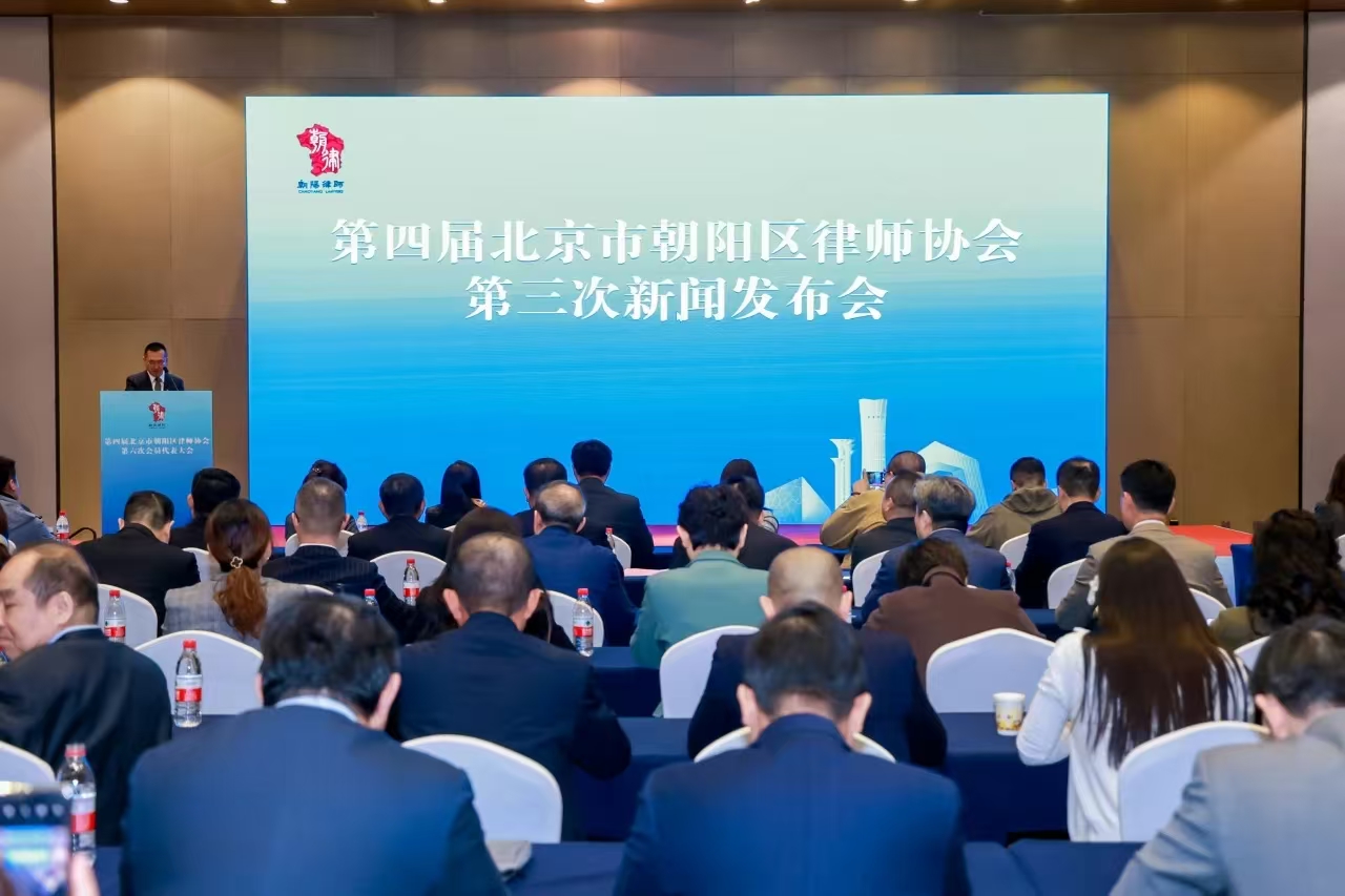 新闻发布会现场。 北京市朝阳区律师协会供图
